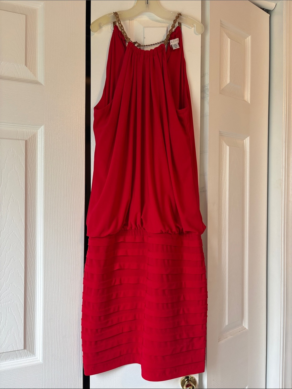Cache Red Halter Cocktail Mini Dress